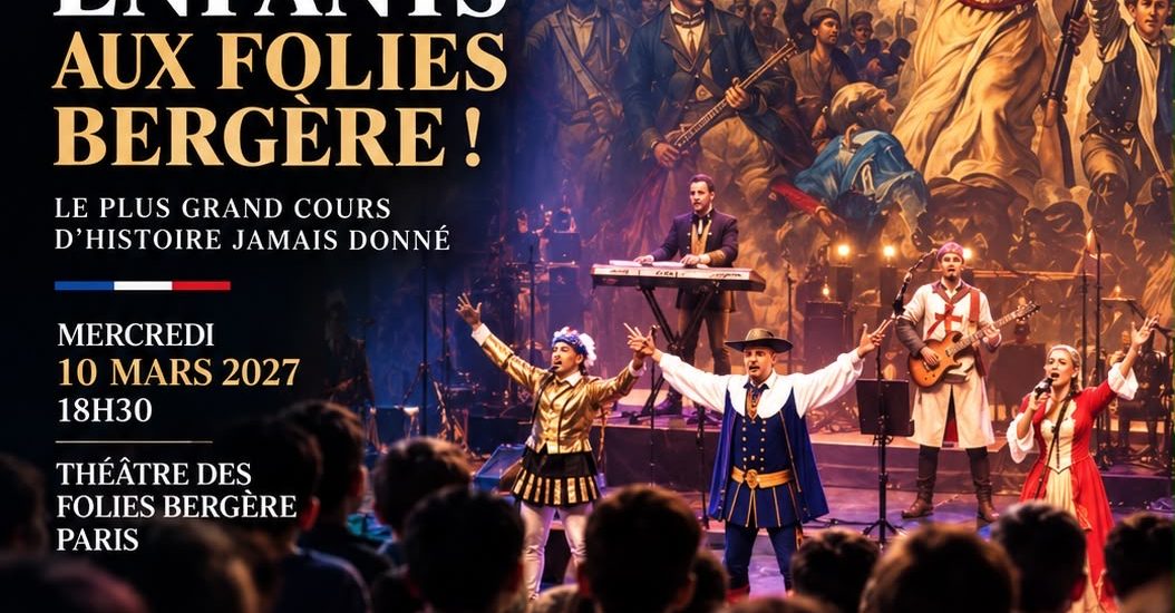 1000 enfants aux Folies Bergère 10 mars Historock